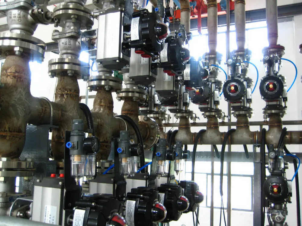 DELCO actuated valves installed on a customer site