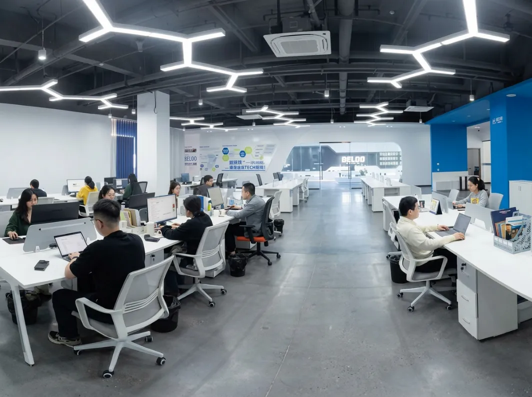 DELCO open-plan office with sales and engineering teams
