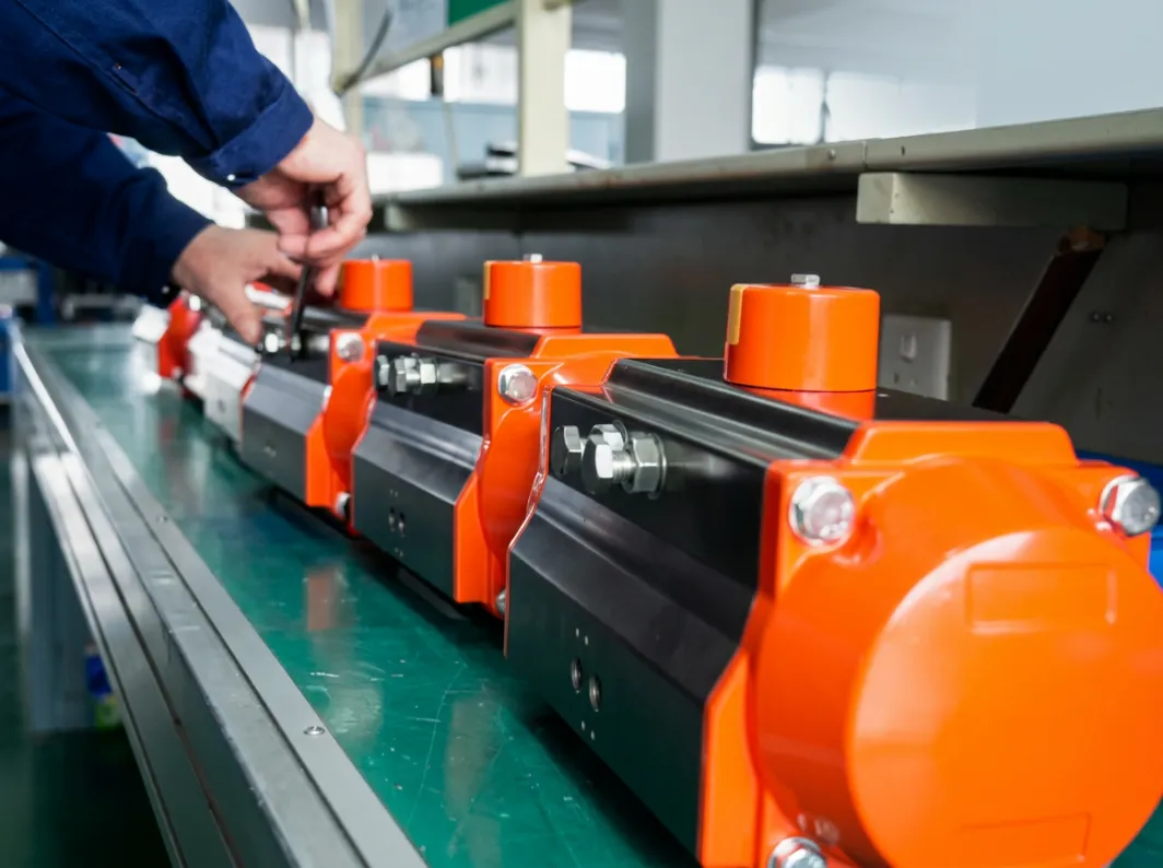 Final inspection of pneumatic actuators