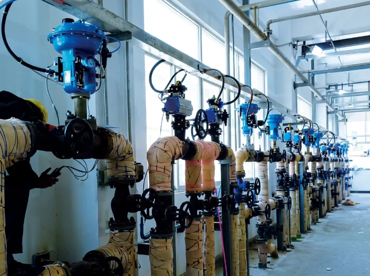 DELCO pneumatic valves on the quench water system of an ethylene plant in Antwerp