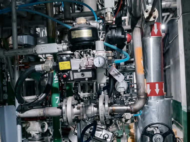 DELCO pneumatic flange ball valves at a petrochemical plant in Saudi Arabia
