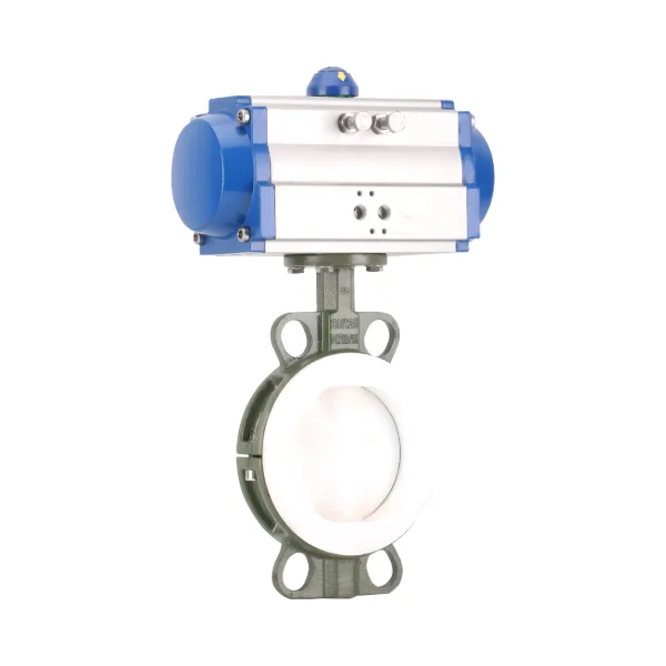 Pneumatic Wafer Fluorine Lined Butterfly Valve